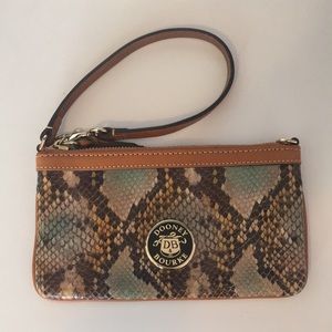 Dooney and Bourke python wristlet